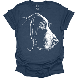 Basset Hound Line Art T Shirt Gift For Dog Lover