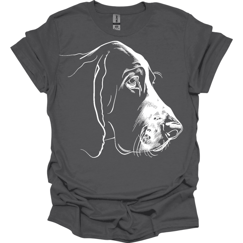 Basset Hound Line Art T Shirt Gift For Dog Lover