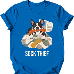 Boston Terrier Sock Thief T Shirt Gift For Dog Lover