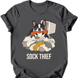 Boston Terrier Sock Thief T Shirt Gift For Dog Lover