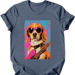 Beagle Punk Dog T Shirt Gift For Dog Lover