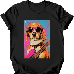 Beagle Punk Dog T Shirt Gift For Dog Lover