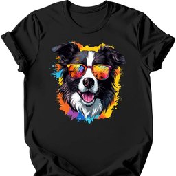Border Collie Top Dog T Shirt Gift For Dog Lover