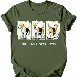 Bedlington Terrier Sit Roll Over Stay T Shirt Gift For Dog Lover