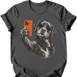 Black Labrador Selfie Dog T Shirt Gift For Dog Lover