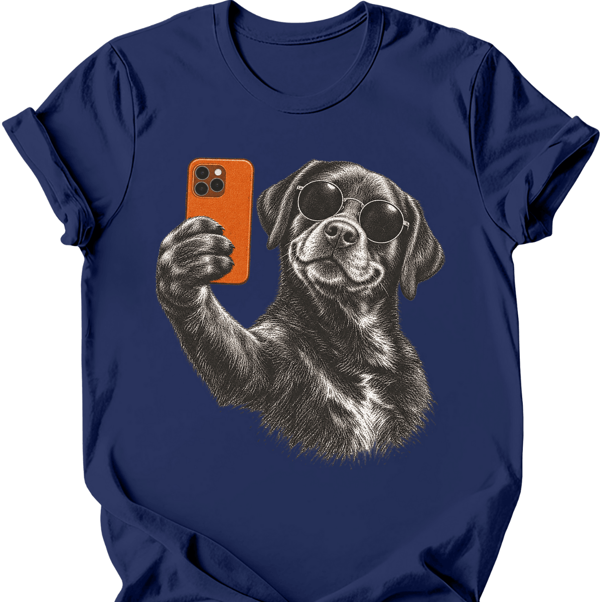 Black Labrador Selfie Dog T Shirt Gift For Dog Lover