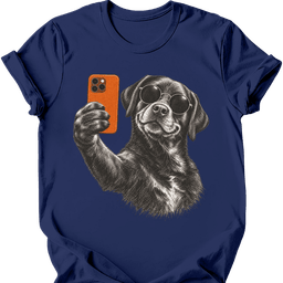 Black Labrador Selfie Dog T Shirt Gift For Dog Lover