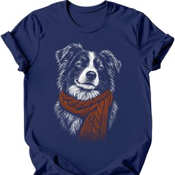 Border Collie Winter Dog T Shirt Gift For Dog Lover