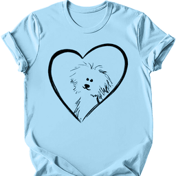 Bichon Frise Heart Dog T Shirt Gift For Dog Lover