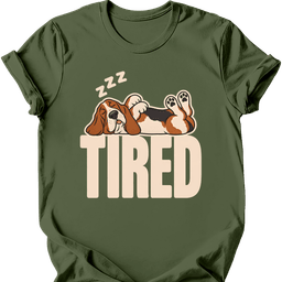 Basset Hound Tired Dog T Shirt Gift For Dog Lover