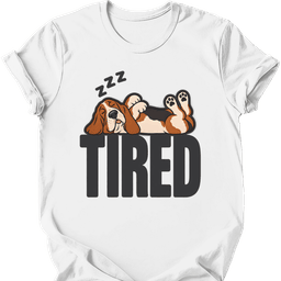 Basset Hound Tired Dog T Shirt Gift For Dog Lover