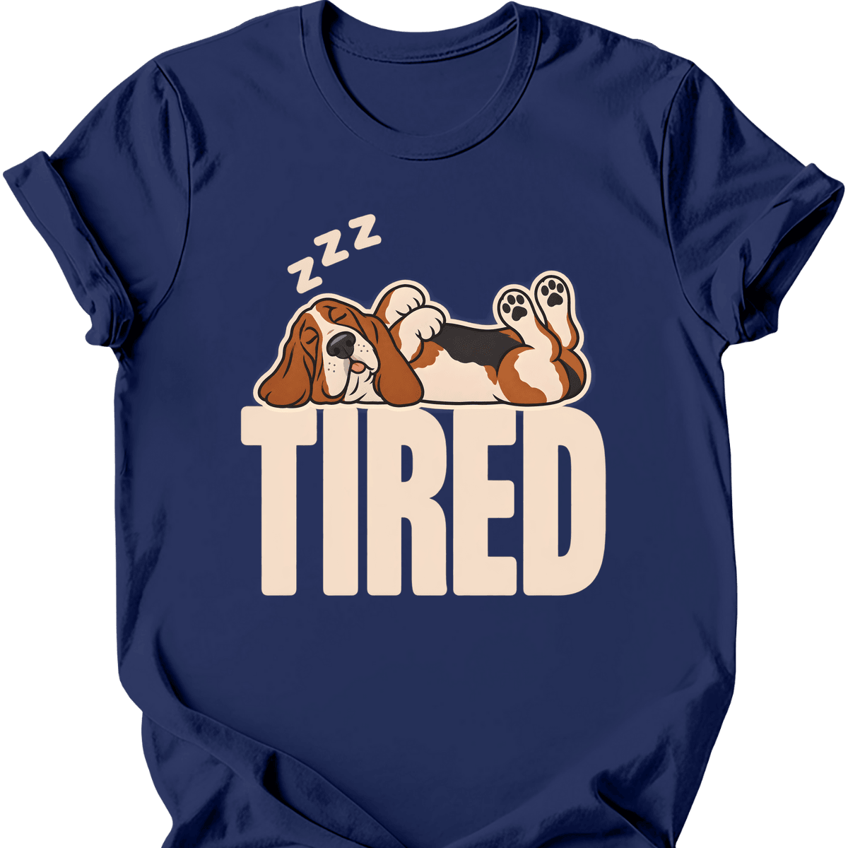 Basset Hound Tired Dog T Shirt Gift For Dog Lover