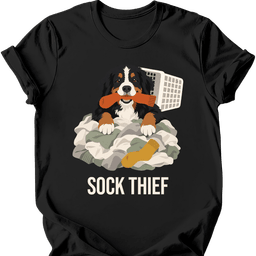 Bernese Mountain Dog Sock Thief T Shirt Gift For Dog Lover