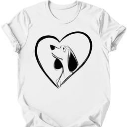 Beagle Heart Dog T Shirt Gift For Dog Lover