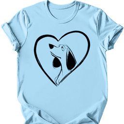 Beagle Heart Dog T Shirt Gift For Dog Lover