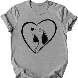 Beagle Heart Dog T Shirt Gift For Dog Lover