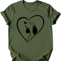 Beagle Heart Dog T Shirt Gift For Dog Lover