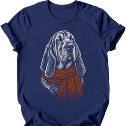 Bloodhound Winter Dog T Shirt Gift For Dog Lover