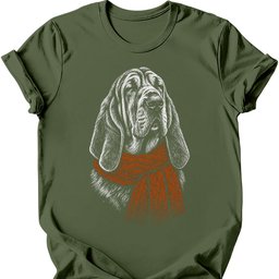 Bloodhound Winter Dog T Shirt Gift For Dog Lover