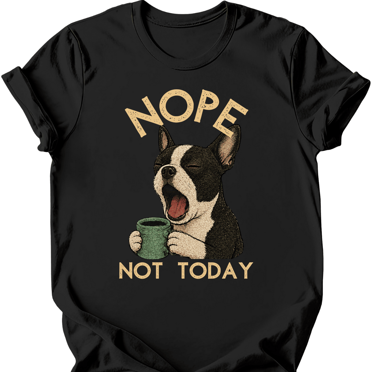 Boston Terrier Not Today T Shirt Gift For Dog Lover