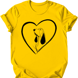 Basset Hound Heart Dog T Shirt Gift For Dog Lover