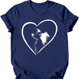 Border Collie Heart Dog T Shirt Gift For Dog Lover