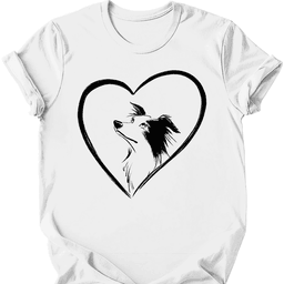 Border Collie Heart Dog T Shirt Gift For Dog Lover
