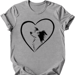 Border Collie Heart Dog T Shirt Gift For Dog Lover