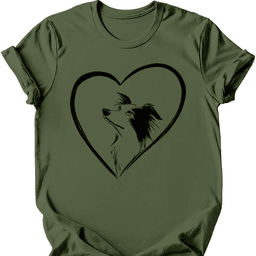 Border Collie Heart Dog T Shirt Gift For Dog Lover