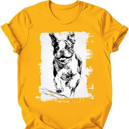 Boston Terrier Running Dog T Shirt Gift For Dog Lover
