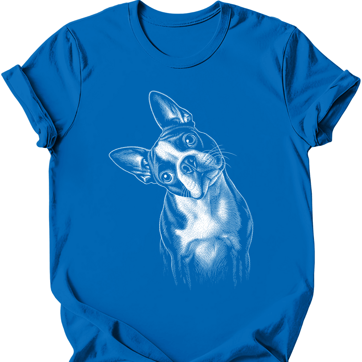 Boston Terrier Tilted Dog T Shirt Gift For Dog Lover