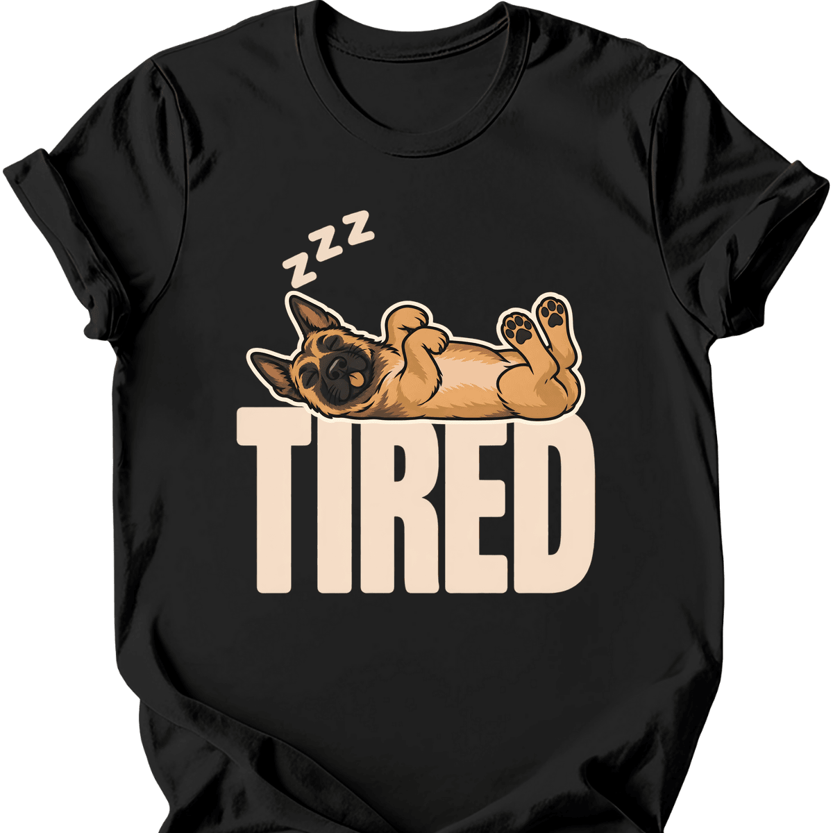 Belgian Malinois Tired Dog T Shirt Gift For Dog Lover