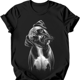 Boxer Tilted Dog T Shirt Gift For Dog Lover