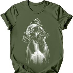 Boxer Tilted Dog T Shirt Gift For Dog Lover