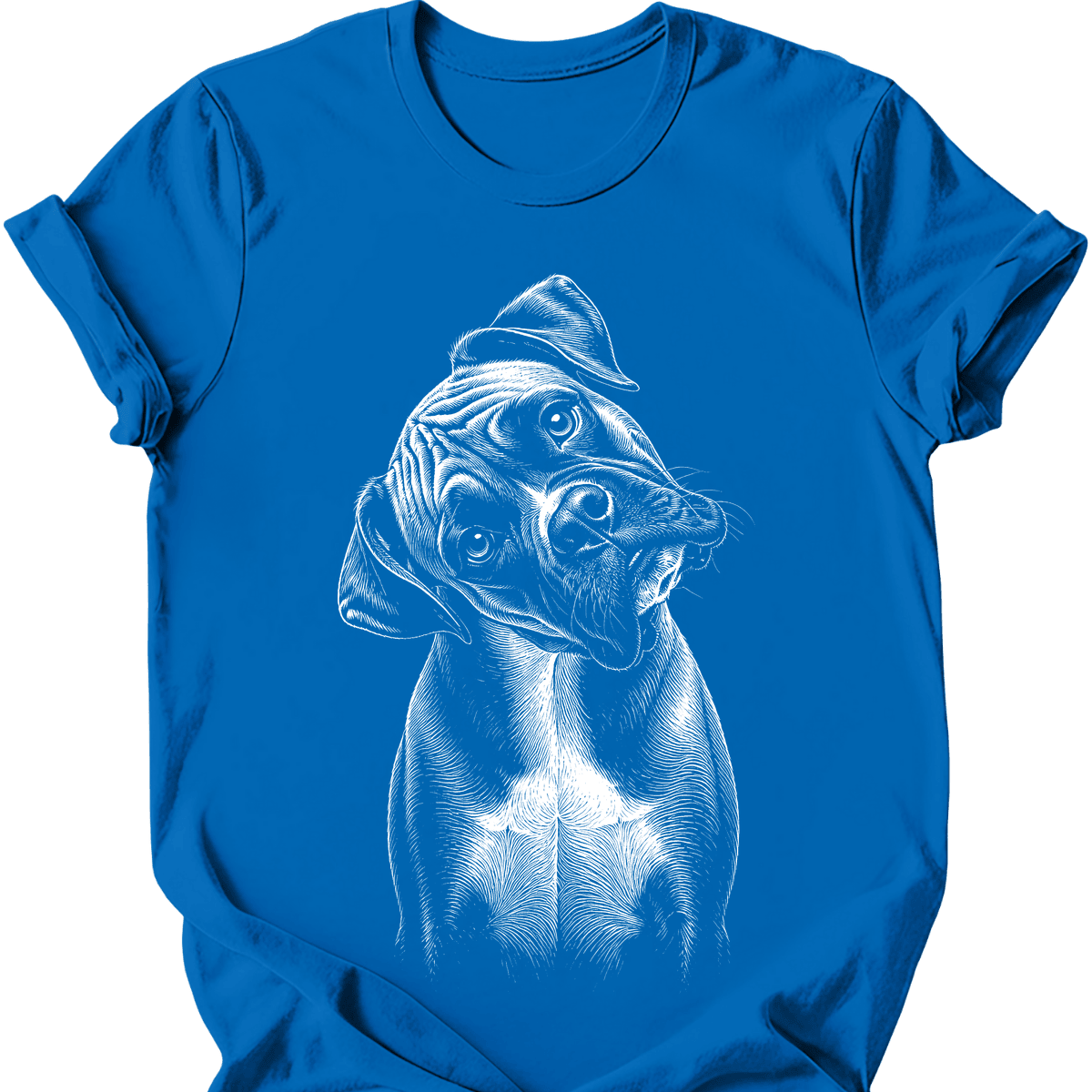 Boxer Tilted Dog T Shirt Gift For Dog Lover