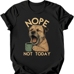 Border Terrier Not Today T Shirt Gift For Dog Lover