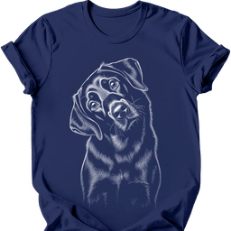 Black Labrador Tilted Dog T Shirt Gift For Dog Lover