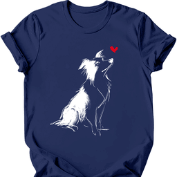 Border Collie Sketch Dog T Shirt Gift For Dog Lover