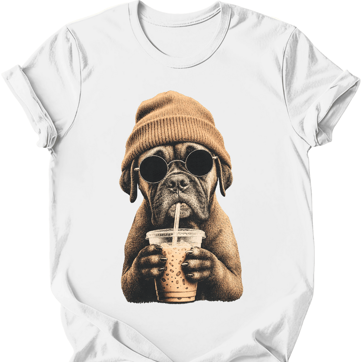Boxer Hipster Dog T Shirt Gift For Dog Lover