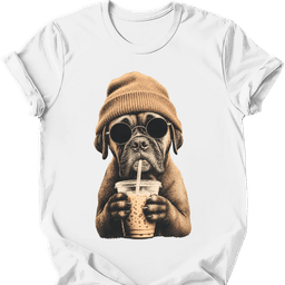 Boxer Hipster Dog T Shirt Gift For Dog Lover