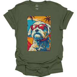 Bichon Frise Summer Dog T Shirt Gift For Dog Lover