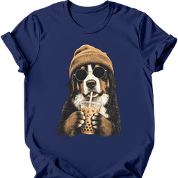 Bernese Mountain Dog Hipster Dog T Shirt Gift For Dog Lover