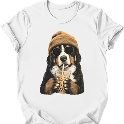 Bernese Mountain Dog Hipster Dog T Shirt Gift For Dog Lover