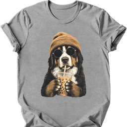 Bernese Mountain Dog Hipster Dog T Shirt Gift For Dog Lover