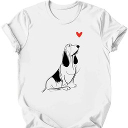 Basset Hound Sketch Dog T Shirt Gift For Dog Lover