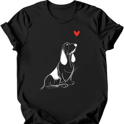 Basset Hound Sketch Dog T Shirt Gift For Dog Lover