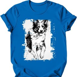 Border Collie Running Dog T Shirt Gift For Dog Lover