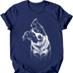 Border Collie Tilted Dog T Shirt Gift For Dog Lover