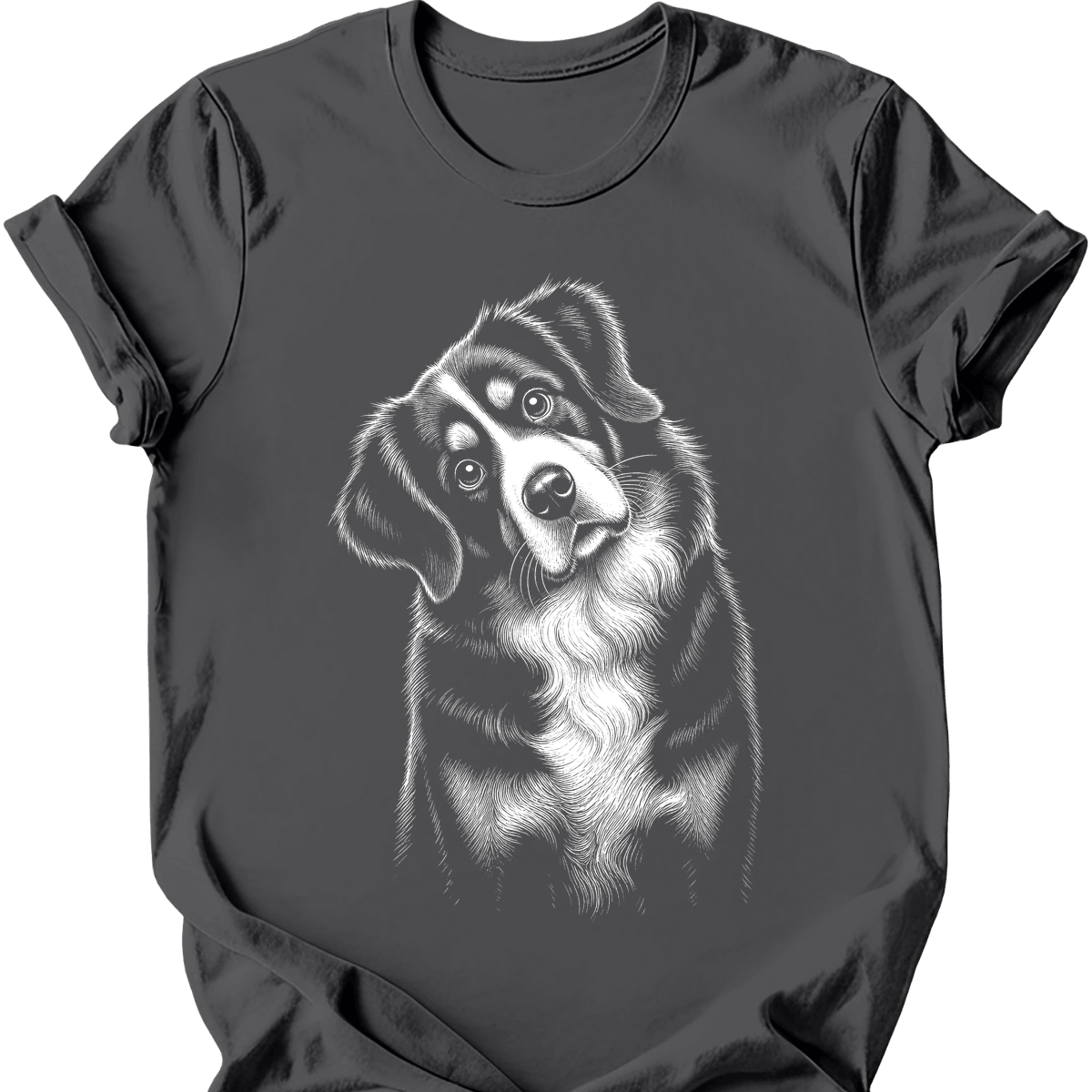 Bernese Mountain Dog Tilted Dog T Shirt Gift For Dog Lover