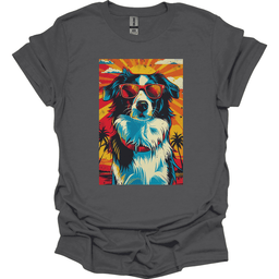 Border Collie Summer Dog T Shirt Gift For Dog Lover